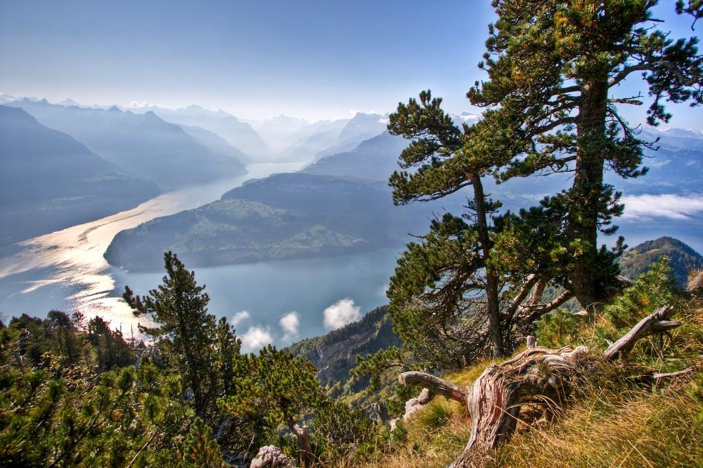 A Swiss lake and mountains